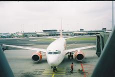 The Easyjet plane I flew in from Amsterdam to Edinburgh.
