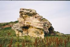 A rock formation along the coastal path from Crail to Anstruther.
