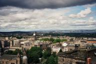Taken from Edinburgh castle, left of Princess street (?).

