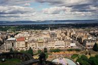 A look at Princess Street from the castle. The set up for the fireworks concert is already visable.
