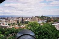 View from one of the cannons at Edinburgh castle... aimed for the monument it seems...
